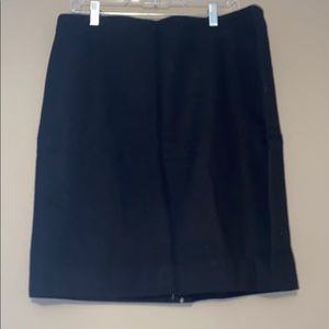 Black J. Crew Wool Pencil Skirt